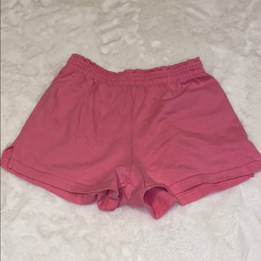 Pink kids Soffe shorts